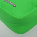 Chrome Hearts Takamini Shoulder Bag Leather Green Silver Auth 165377SM-18