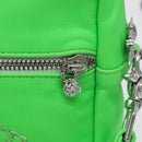 Chrome Hearts Takamini Shoulder Bag Leather Green Silver Auth 165377SM-21