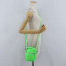 Chrome Hearts Takamini Shoulder Bag Leather Green Silver Auth 165377SM-33
