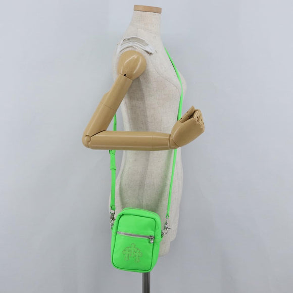 Chrome Hearts Takamini Shoulder Bag Leather Green Silver Auth 165377SM