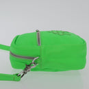 Chrome Hearts Takamini Shoulder Bag Leather Green Silver Auth 165377SM-4