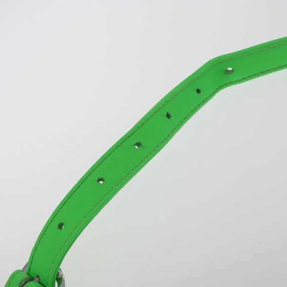 Chrome Hearts Takamini Shoulder Bag Leather Green Silver Auth 165377SM