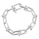 TIFFANY&Co. Hardware Large Link Bracelet Ag925 Silver Auth 165380SM-1