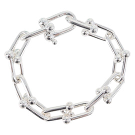 TIFFANY&Co. Hardware Large Link Bracelet Ag925 Silver Auth 165380SM
