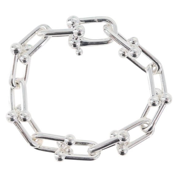 TIFFANY&Co. Hardware Large Link Bracelet Ag925 Silver Auth 165380SM