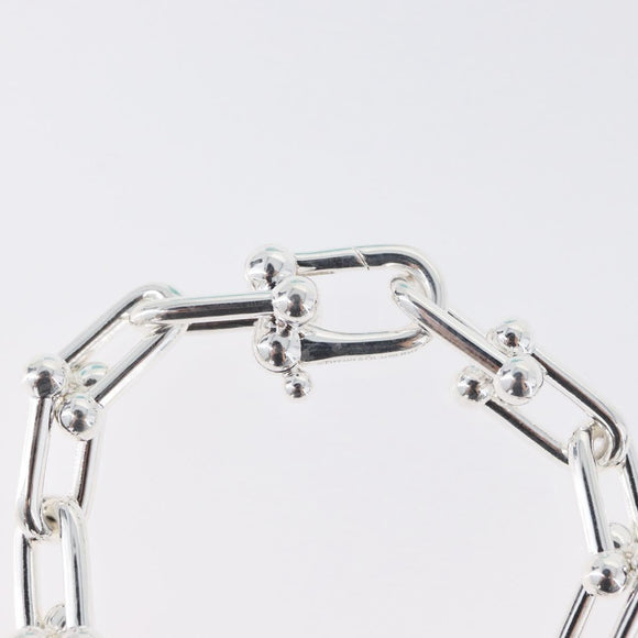 TIFFANY&Co. Hardware Large Link Bracelet Ag925 Silver Auth 165380SM