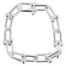 TIFFANY&Co. Hardware Large Link Bracelet Ag925 Silver Auth 165380SM-7