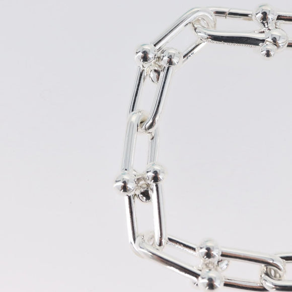TIFFANY&Co. Hardware Large Link Bracelet Ag925 Silver Auth 165380SM