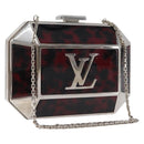 LOUIS VUITTON Chain Shoulder Bag metal Red LV Auth 165383SAM-1