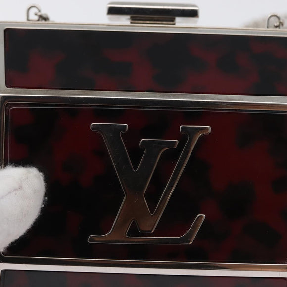 LOUIS VUITTON Chain Shoulder Bag metal Red LV Auth 165383SAM