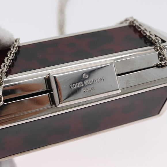 LOUIS VUITTON Chain Shoulder Bag metal Red LV Auth 165383SAM