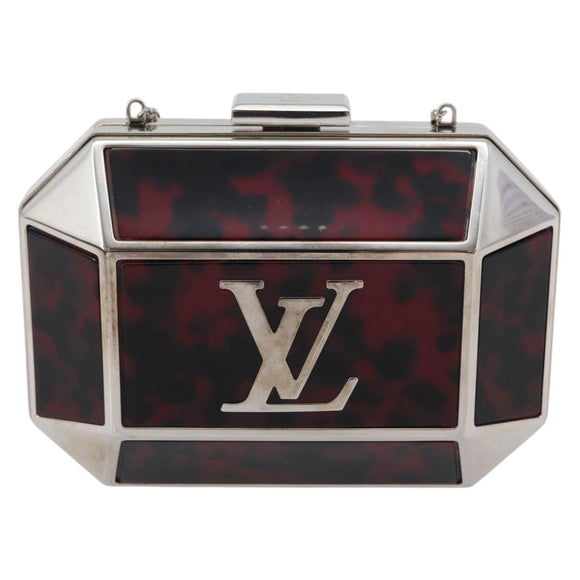 LOUIS VUITTON Chain Shoulder Bag metal Red LV Auth 165383SAM