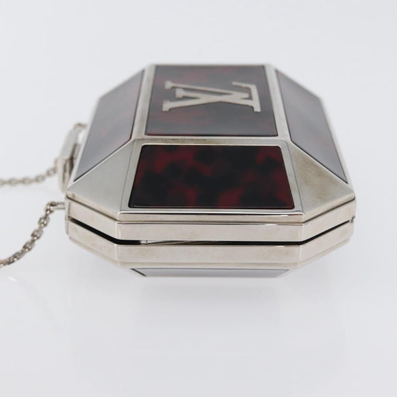 LOUIS VUITTON Chain Shoulder Bag metal Red LV Auth 165383SAM