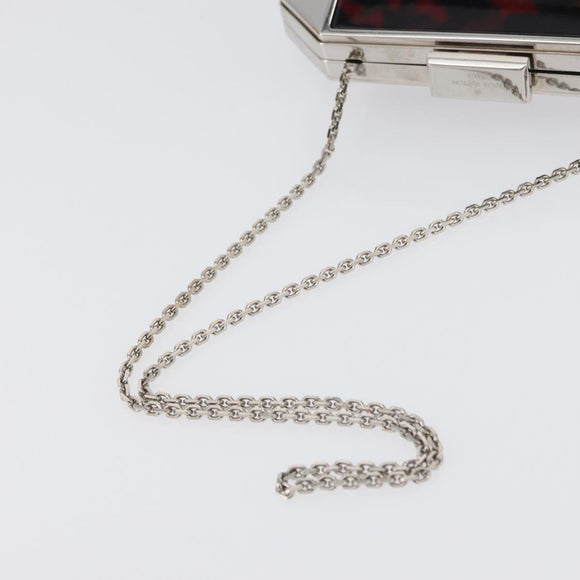 LOUIS VUITTON Chain Shoulder Bag metal Red LV Auth 165383SAM