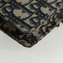 Christian Dior Trotter Canvas Saddle Oblique Waist bag Navy Gold Auth 165390V-12