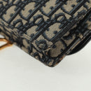 Christian Dior Trotter Canvas Saddle Oblique Waist bag Navy Gold Auth 165390V-13
