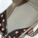 LOEWE Cruz Hand Bag Leather 2way Dark Brown Silver Auth 165392M-11