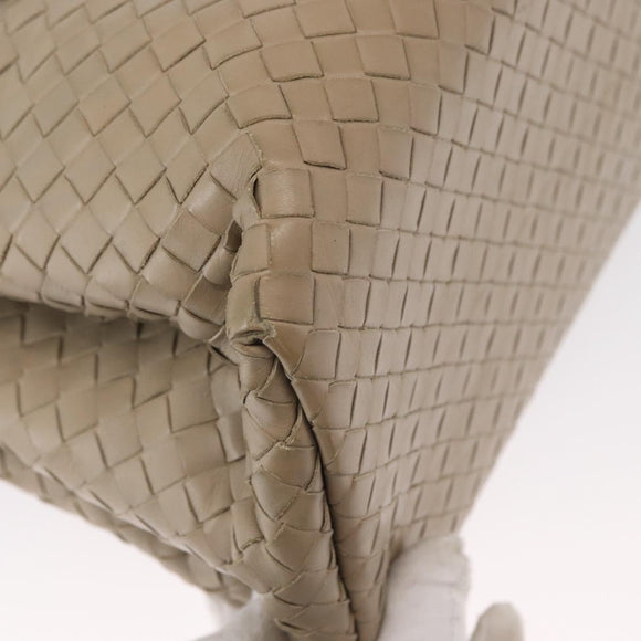 BOTTEGA VENETA INTRECCIATO Handtas Leer 2way Grijs Auth 165395