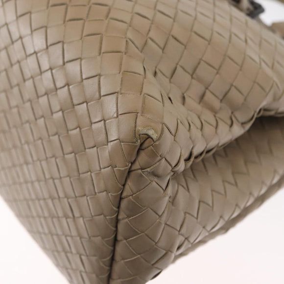 BOTTEGA VENETA INTRECCIATO Handtas Leer 2way Grijs Auth 165395