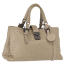 BOTTEGA VENETA INTRECCIATO Handtas Leer 2way Grijs Auth 165395-1