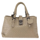 BOTTEGA VENETA INTRECCIATO Handtas Leer 2way Grijs Auth 165395-13