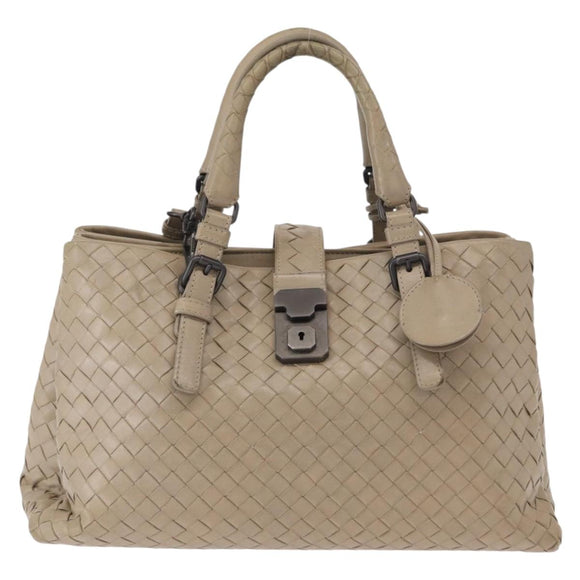 BOTTEGA VENETA INTRECCIATO Handtas Leer 2way Grijs Auth 165395