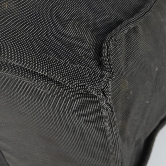 HERMES Her Line TGM Hand Bag Canvas Gray Silver Auth 165402