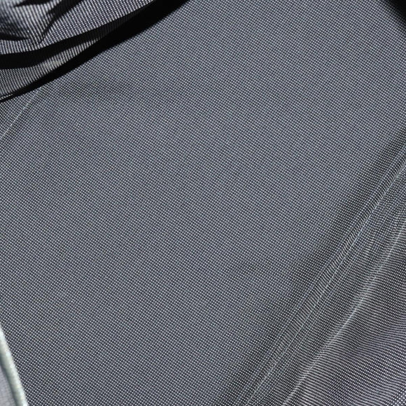 HERMES Her Line TGM Hand Bag Canvas Gray Silver Auth 165402