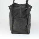 HERMES Her Line TGM Hand Bag Canvas Gray Silver Auth 165402-4