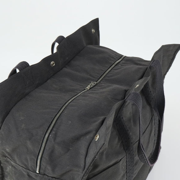 HERMES Her Line TGM Hand Bag Canvas Gray Silver Auth 165402