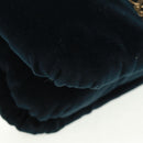 LOEWE Chain Goya Shoulder Bag Velor Black Gold Auth 165404M-10