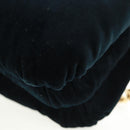 LOEWE Chain Goya Shoulder Bag Velor Black Gold Auth 165404M-17