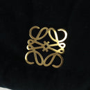 LOEWE Chain Goya Shoulder Bag Velor Black Gold Auth 165404M-18