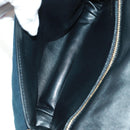 LOEWE Chain Goya Shoulder Bag Velor Black Gold Auth 165404M-12