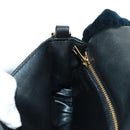 LOEWE Chain Goya Shoulder Bag Velor Black Gold Auth 165404M-20