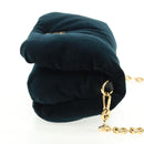 LOEWE Chain Goya Shoulder Bag Velor Black Gold Auth 165404M-5