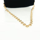 LOEWE Chain Goya Shoulder Bag Velor Black Gold Auth 165404M-8