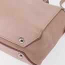 Miu Miu Hand Bag Leather 2way Pink Silver Auth 165405-15
