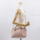 Miu Miu Hand Bag Leather 2way Pink Silver Auth 165405-25
