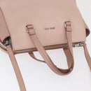 Miu Miu Hand Bag Leather 2way Pink Silver Auth 165405-6