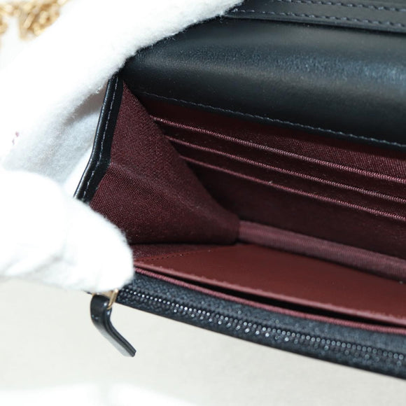 CHANEL Chain Matelasse 2.55 Shoulder Bag Leather Black Gold CC Auth 165409V