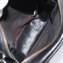 BOTTEG AVENETA INTRECCIATO Shoulder Bag Leather Black Silver Auth 165410-16