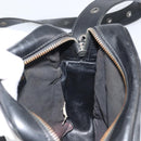 BOTTEG AVENETA INTRECCIATO Shoulder Bag Leather Black Silver Auth 165410-17