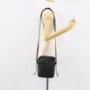 BOTTEG AVENETA INTRECCIATO Shoulder Bag Leather Black Silver Auth 165410-21