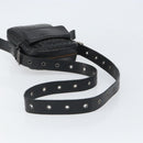 BOTTEG AVENETA INTRECCIATO Shoulder Bag Leather Black Silver Auth 165410-7