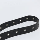 BOTTEG AVENETA INTRECCIATO Shoulder Bag Leather Black Silver Auth 165410-8