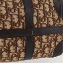 Christian Dior Trotter Canvas Boston Bag Beige Gold Auth 165414-9