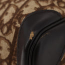 Christian Dior Trotter Canvas Boston Bag Beige Gold Auth 165414-11