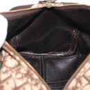 Christian Dior Trotter Canvas Boston Bag Beige Gold Auth 165414-18