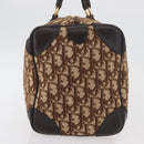 Christian Dior Trotter Canvas Boston Bag Beige Gold Auth 165414-3